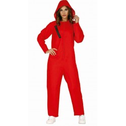 Disfraz de Convicto Rojo Mujer