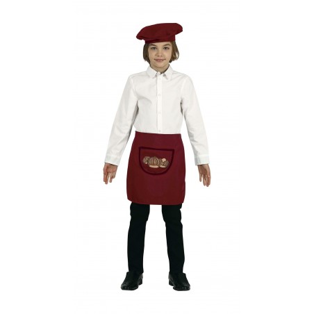 G41258 CASTAÑERO MARRON (DELANTAL Y SOMBRERO) INFANTIL
