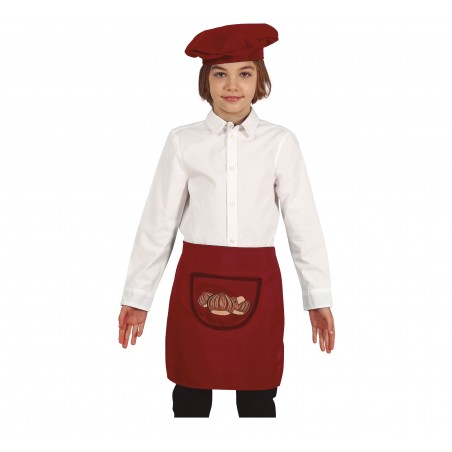G41258 CASTAÑERO MARRON (DELANTAL Y SOMBRERO) INFANTIL