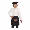 CASTAÑERO NEGRO (DELANTAL Y SOMBRERO) INFANTIL