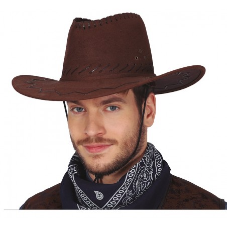 SOMBRERO VAQUERO MARRON OSCURO SIMI