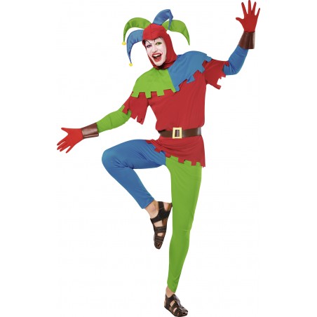 DISFRAZ DE HOMBRE BUFON ARLEQUIN COLORES