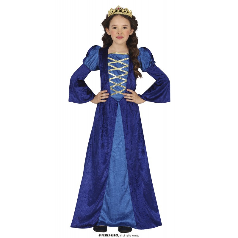 PRINCESA  MEDIEVAL AZUL  INFANTIL