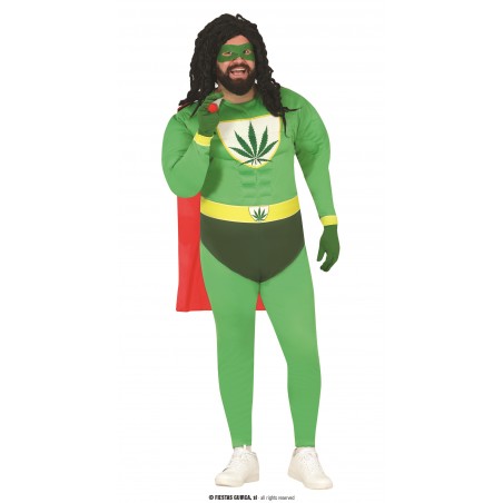 DISFRAZ DE SUPERHEROE MARIHUANA ADULTO