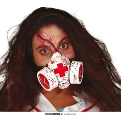 MASCARA DE GAS ENSANGRENTADA