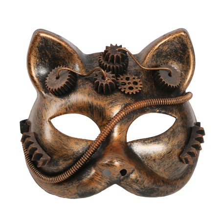 MASCARA GATO STEAMPUNK PVC