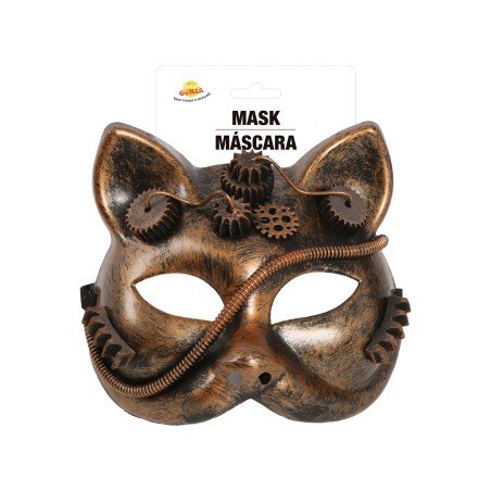 MASCARA GATO STEAMPUNK PVC