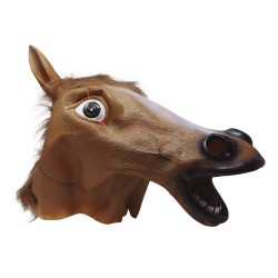 CARETA CABALLO CON PELO LATEX