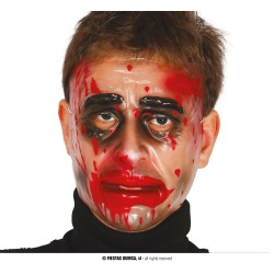 MASCARA TRANSPARENTE CON SANGRE PVC