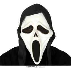 MASCARA ASESINO CON CAPUCHA LATEX