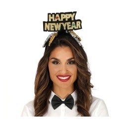 DIADEMA "HAPPY NEW YEAR" SURT.PLATA Y ORO