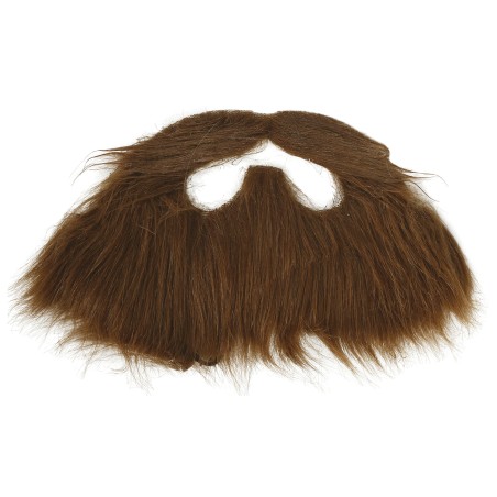 BARBA Y BIGOTE CASTAÑA CON GOMA ELASTICA