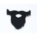 BARBA Y BIGOTE NEGRO CON ADHESIVO