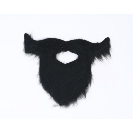 BARBA Y BIGOTE NEGRO CON ADHESIVO