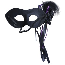 ANTIFAZ NEGRO CON PLUMA