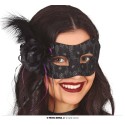 ANTIFAZ NEGRO CON PLUMA