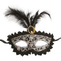 ANTIFAZ NEGRO CON PLUMA