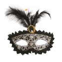 ANTIFAZ NEGRO CON PLUMA