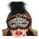 ANTIFAZ NEGRO CON PLUMA