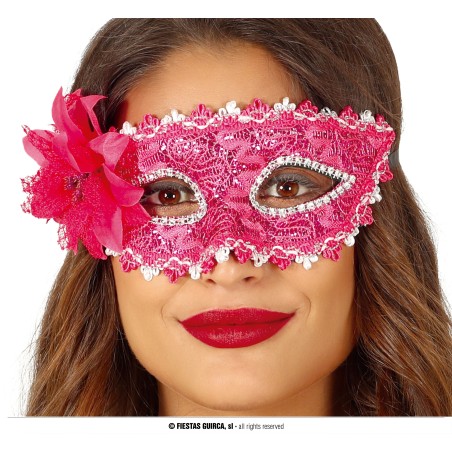 ANTIFAZ FUCSIA CON FLOR