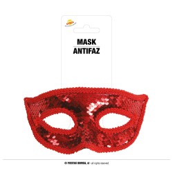 ANTIFAZ LENTEJUELAS ROJO