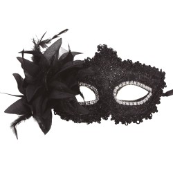 ANTIFAZ NEGRO CON FLOR