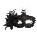 ANTIFAZ NEGRO CON FLOR
