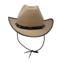 SOMBRERO VAQUERO FIELTRO MARRON CLARO
