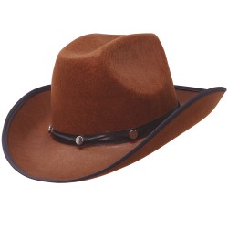 SOMBRERO VAQUERO FIELTRO MARRON