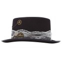 CHISTERA DAMA STEAMPUNK FIELTRO NEGRO