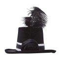 CHISTERA MINI HAT NEGRA CON PLUMAS