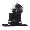 CHISTERA MINI HAT NEGRA CON PLUMAS