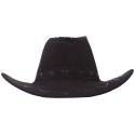 SOMBRERO VAQUERO NEGRO SIMIL- PIEL