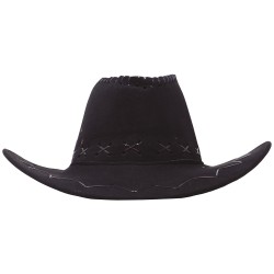 SOMBRERO VAQUERO NEGRO SIMIL- PIEL