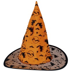 SOMBRERO BRUJA NARANJA
