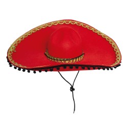SOMBRERO MEXICANO ROJO FIELTRO