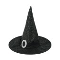 SOMBRERO BRUJA NEGRO CON HEBILLA