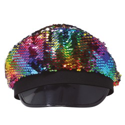 GORRO POLICIA LENTEJUELAS MULTICOLOR