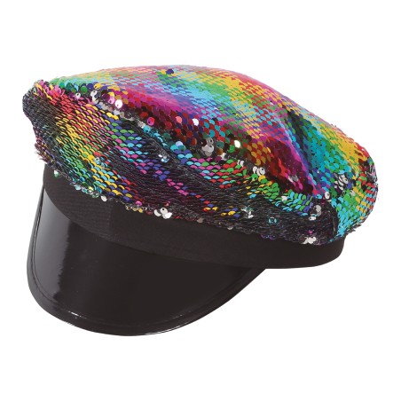 GORRO POLICIA LENTEJUELAS MULTICOLOR