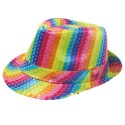 GORRO GANGSTER LENTEJUELAS MULTICOLOR