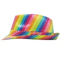 GORRO GANGSTER LENTEJUELAS MULTICOLOR