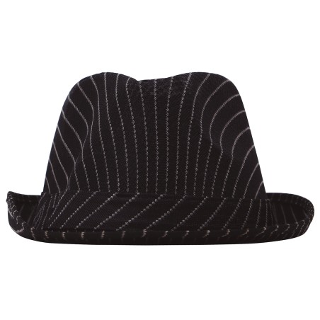 SOMBRERO GANGSTER NEGRO RAYAS