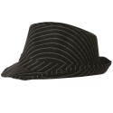 SOMBRERO GANGSTER NEGRO RAYAS