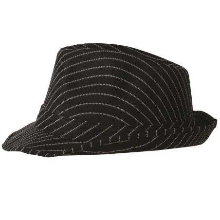 SOMBRERO GANGSTER NEGRO RAYAS