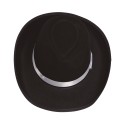 SOMBRERO GANSTER NEGRO CINTA BLANCA