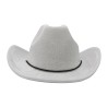 SOMBRERO VAQUERO FIELTRO BLANCO