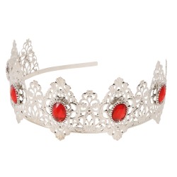 DIADEMA METAL PLATA PRINCESA