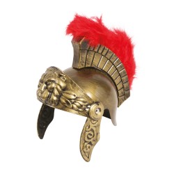 CASCO ROMANO INFANTIL ORO CON PLUMA