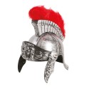 CASCO ROMANO PLATA CON PLUMA