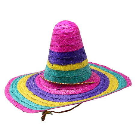 SOMBRERO MEJICANO 50 CMS.MULTICOLOR
